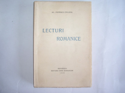 LECTURI ROMANICE - AL. POPESCU TELEGA,r13 foto