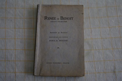 Renee de Benoit, Amintiri si Scrisori, 1929 foto
