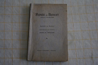 Renee de Benoit, Amintiri si Scrisori, 1929 foto