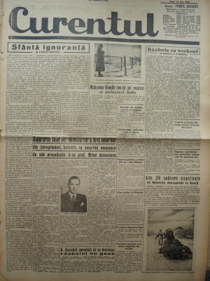 Ziarul Curentul , director Pamfil Seicaru , 19 mai 1942 , articole din razboi foto