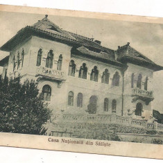 carte postala(ilustrata)-SIBIU-SALISTE-Casa nationala anul 1935