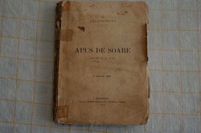 Apus de soare, Delavrancea, Editura Librariei SOCEC, 1912