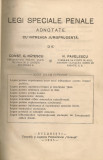 Cumpara ieftin Const. G. Ratescu / N. Pavelescu - Legi speciale penale ( adnotate cu intreaga jurisprudenta ) - 1935