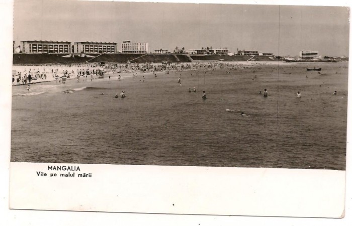 carte postala(ilustrata)-MANGALIA -vile pe malul marii
