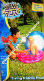 MINI PISCINA de APA GONFLABILA ALBASTRU ELECTRIC TRANSPARENTA PLAJA BAZIN INOT MARE STRAND 2 INELE COPII peste 3 ANI PISCINE GONFLABILE cu AER, 2-4 ani, Bleu, Unisex