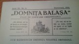 foaie de edificare crestineasca &quot;domnita balasa&quot; 1934