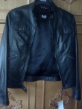 Geaca de piele, M, Negru