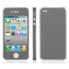 Sticker iPhone 4S fibra carbon Grey Full Body Carbon Fiber foto