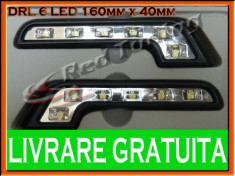 DRL (LUMINI DE ZI) TYPER 6-LED 1W - 160mm x 40mm - TIP MERCEDES foto