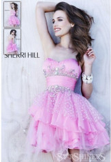 Rochie Sherri Hill Famous Pink OFERTA SUPER PRET foto