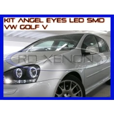 KIT INELE ANGEL EYE EYES CU LED SMD - VW GOLF 5 - CULOARE ALB XENON 6000K