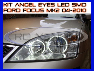 KIT INELE ANGEL EYE EYES CU LED SMD - FORD FOCUS MK2 2004-2010 foto