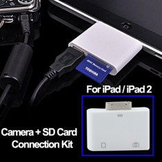 2in1 USB Camera SD Card Reader Connection Kit pentru iPad foto