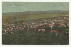 UIOARA MURES : VEDERE GENERALA - circulata 1927,timbre foto