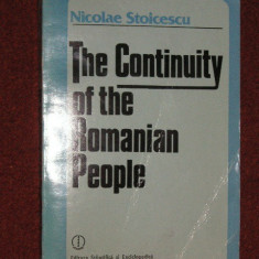 The continuity of the romanian people - Nicolae Stoicescu