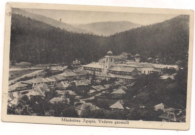 carte postala(ilustrata)-AGAPIA-vedere generala- anul 1930 foto