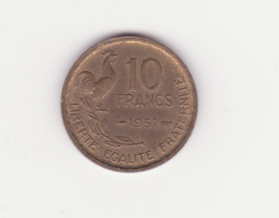 Moneda Franta - 10 Francs 1951 foto