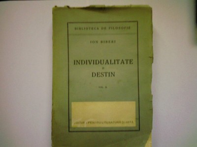 ION BIBERI - INDIVIDUALITATE SI DESTIN VOL.2 foto