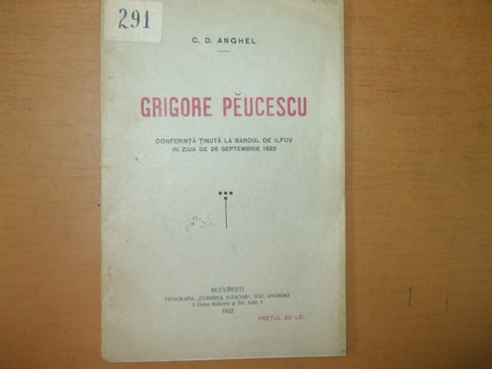 C. D. Anghel Grigore Peucescu 1922 200