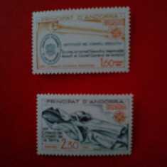 timbre Andorra Franceza 1982 serie MNH cota 15 euro