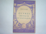 VOLTAIRE OEUVRES CRITIQUE ET POETIQUE,r14