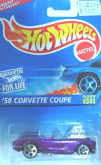 HOT WHEELS- &amp;#039;58 CORVETTE COUPE- ++2000 DE LICITATII !! foto