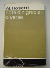 NOTE DIN GRECIA / DIVERSE - AL. Rosetti foto