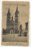 TIMISOARA : BISERICA ROMANO-CATOLICA MILENARA - 1919,circulata,timbre, Fotografie