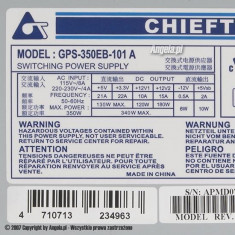 Vand sursa Chieftec GPS-350EB 101A, 350 watti reali foto