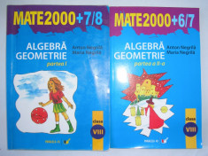 Algebra/geometrie,clasa a VIII-a,partea a I-a+partea a II-a foto