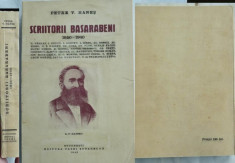 Petre V. Hanes , Scriitori basarabeni , ( 1850 - 1940 ) , 1942 , prima editie foto
