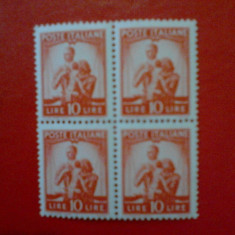 timbre Italia bloc de 4 MNH cota ridicata Mi 698