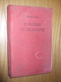 EMILE ZOLA - O Pagina de Dragoste - roman - 1971, 308 p.