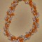 COLIER (STIL MARGELE) SUPERB, UNICAT !, ADUS DIN EGIPT, 3 RANDURI PERLE VERITABILE + CORAL ALB, ACCESORIU IDEAL PENTRU NUNTA, GREUTATE cca. 100 GRAME