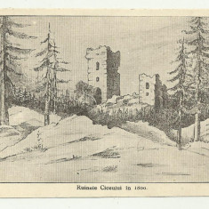 RUINELE CETATII CICEU (BISTRITA-NASAUD) IN 1866 - interbelica