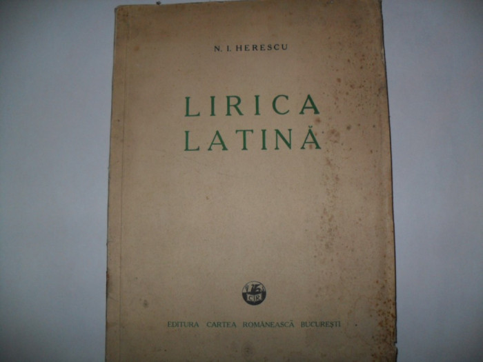 N.I.Herescu-Din lirica latina