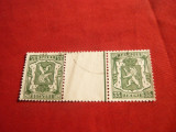 Tete-Beche 35C cu punte 1936 Belgia ,verde , stamp.