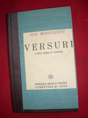 Ion Minulescu - Versuri -Ed.IIa 1943 foto