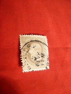 Timbru 50 C gri 1869 Leopold I , Belgia 1val.stamp. foto