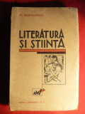 H. Sanielevici - Literatura si Stiinta -Prima Ed. 1930