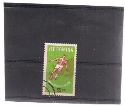 (No 3)timbre-Romania 1962 --L.P 535-RPR-Turneul de juniori U.E.F.A.- serie stamp foto