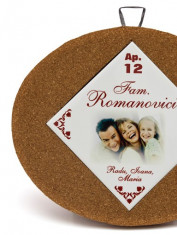 Placa ceramica personalizata diferite forme pe suport de pluta foto