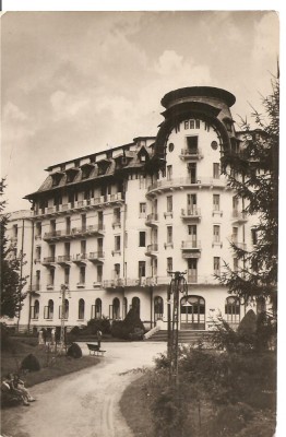 CPI (B907) GOVORA - SANATORIUL BALNEAR - PAVILIONUL CENTRAL, CPCS, ILUSTRATA CIRCULATA, 1958, STAMPILE, TIMBRU foto