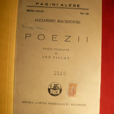 Al. Macedonski - Poezii -Ed.1939 ingrij. pe I.Pillat