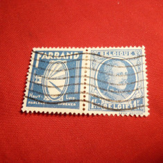 Timbru 1.25 Fr.+vigneta Farrand Belgia stamp