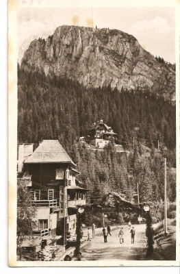 CPI (B892) LACUL ROSU - VEDERE SPRE SUHARD, ILUSTRATA CIRCULATA, 1954, STAMPILE, TIMBRE FILATELICE foto