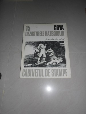 GOYA - Dezastrele razboiului - ALEXANDRU CERNATONI - 15 Cabinetul de stampen - Ed. Meridiane, Bucuresti, 1984, 81 p.+ 85 plase foto