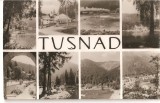 CPI (B885) TUSNAD MOZAIC DIN 8 PIESE, EDITURA MERIDIANE, CPCS, ILUSTRATA CIRCULATA, 1963, STAMPILE, TIMBRU FILATELIC