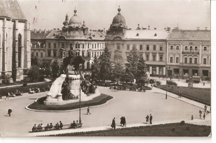 CPI (B900) CLUJ - PIATA LIBERTATII, CPCS, ILUSTRATA CIRCULATA, 1957