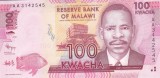 Bancnota Malawi 100 Kwacha 2012 - P59a UNC